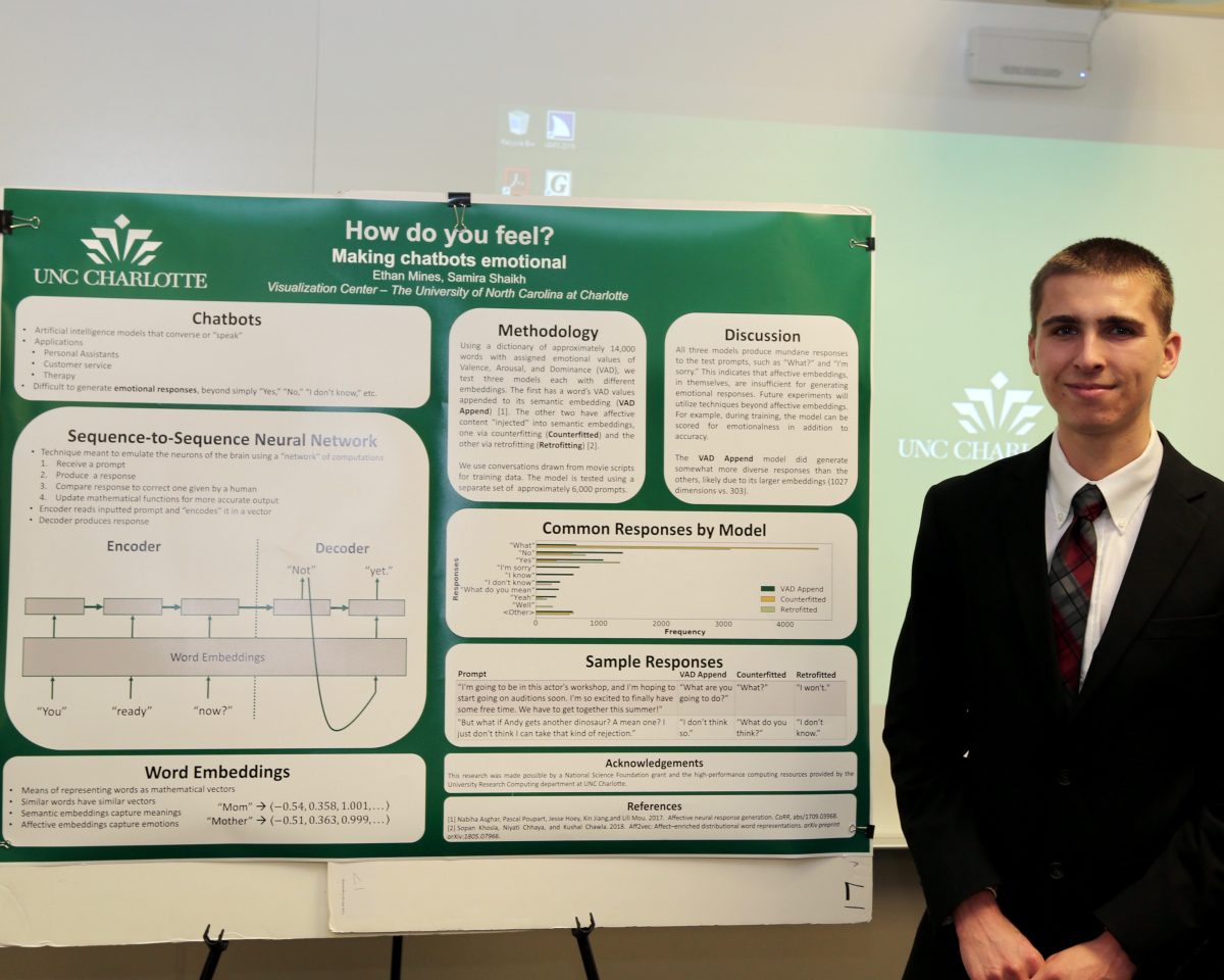 Ethan Mines with Presentation Poster