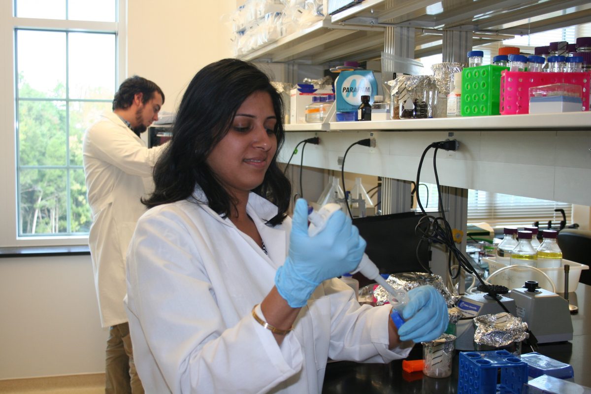 two Students in lab