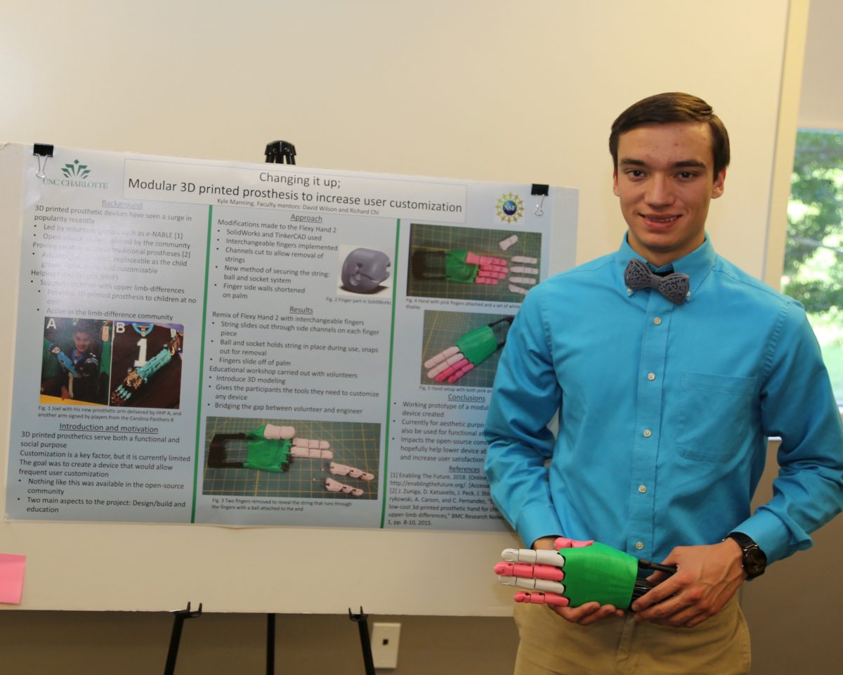 Kyle Manning with Presentation Poster