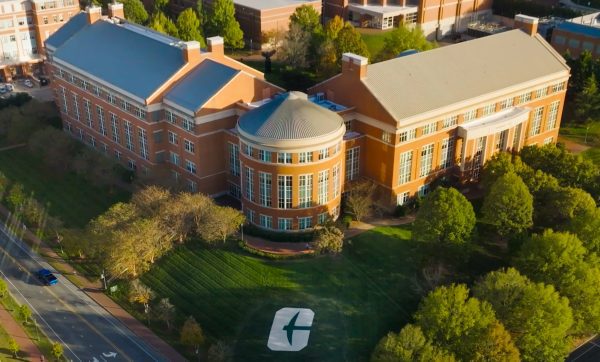 Aerial view of Woodward Hall