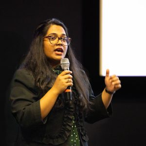 Sarah Tabassum competes as a finalist in 2026 3MT competition.