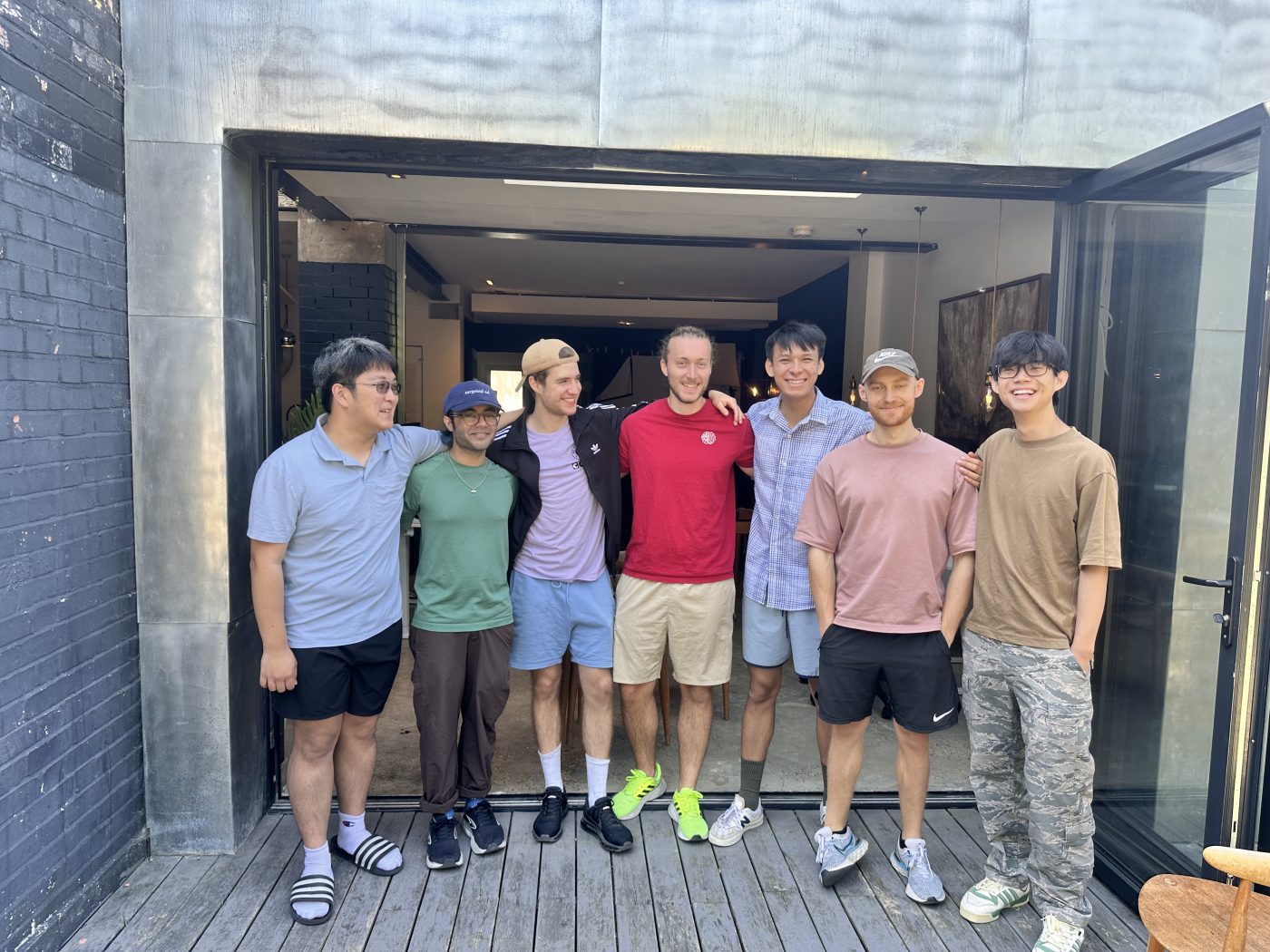 Nguyen (center right) among AI Security Bootcamp cohort.