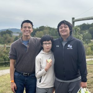Ethan Nguyen (left) and his two brothers.